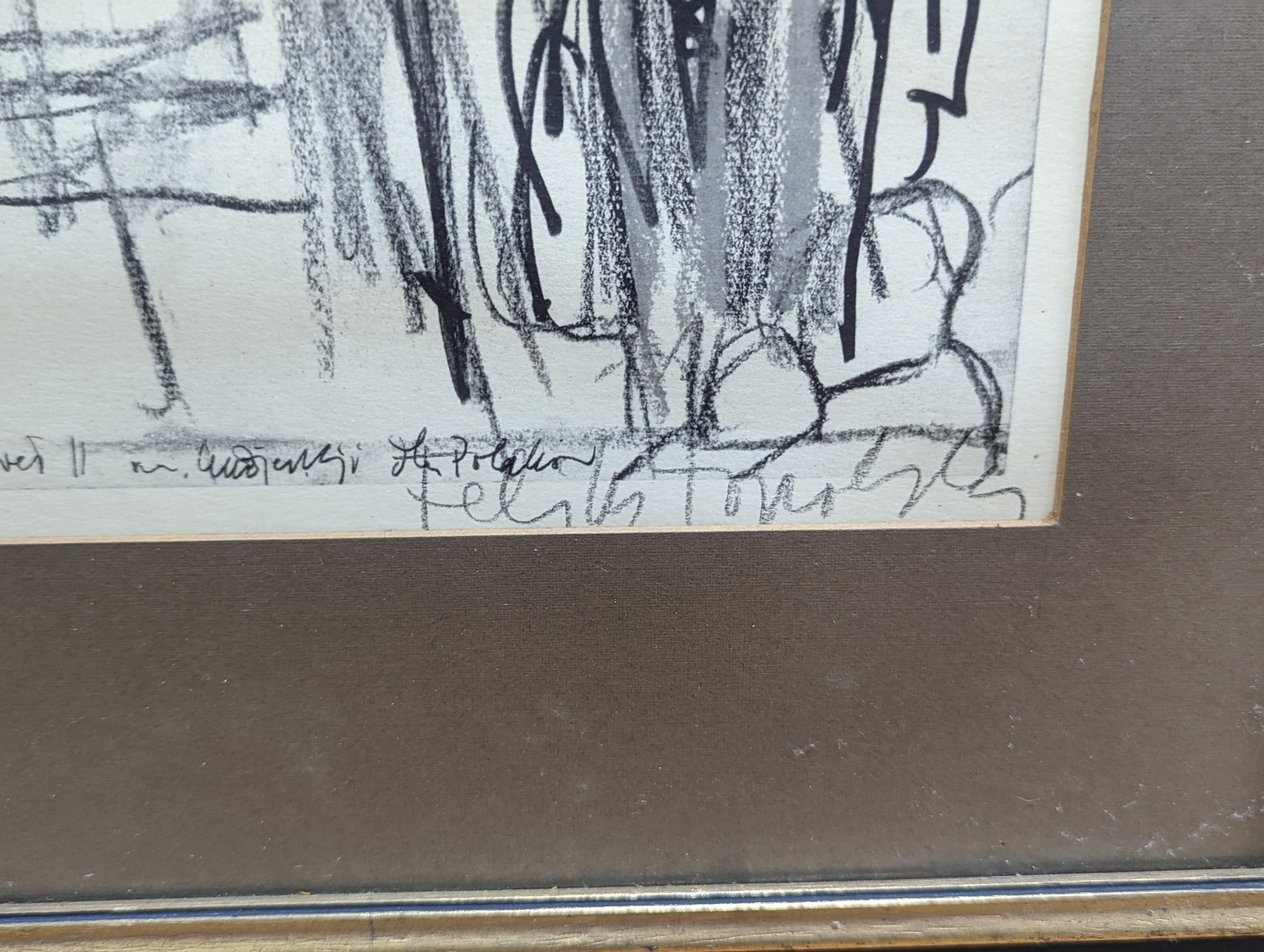 Feliks Topolski (1907-1989), limited edition print, Pope John Paul II, signed in pencil, 375/2000, 44 x 30cm